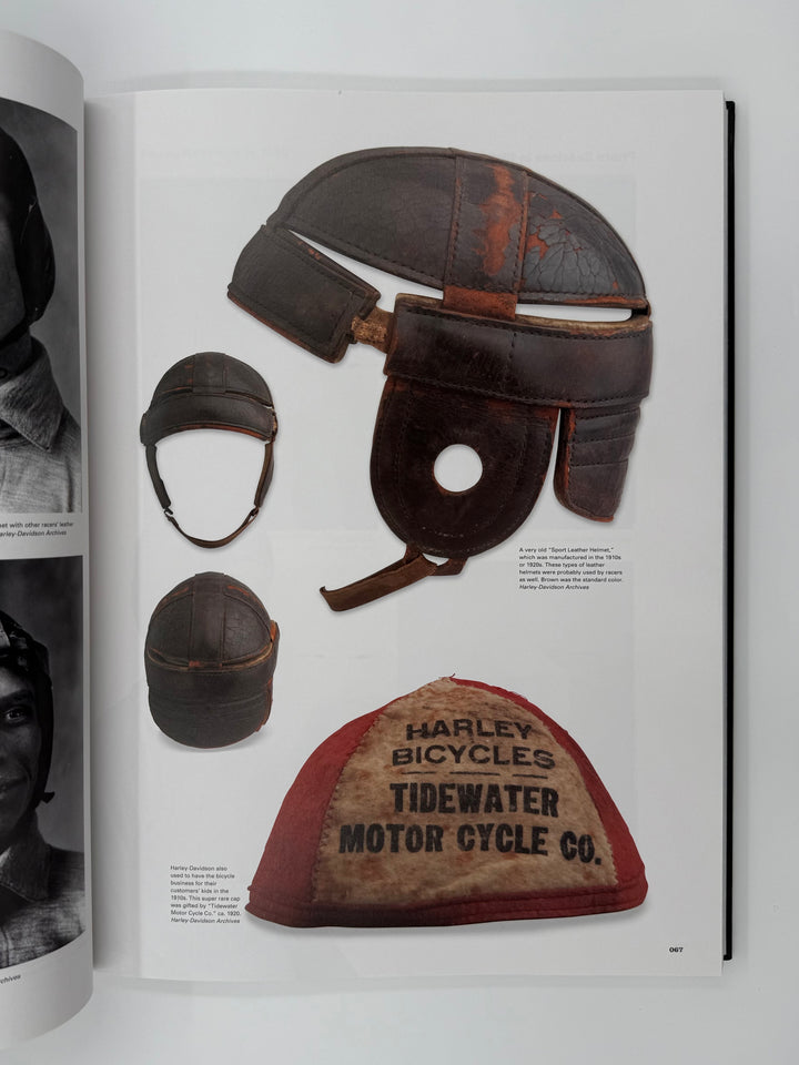 Rare 1910's Harley -Davidson Leather Racing Helmet.