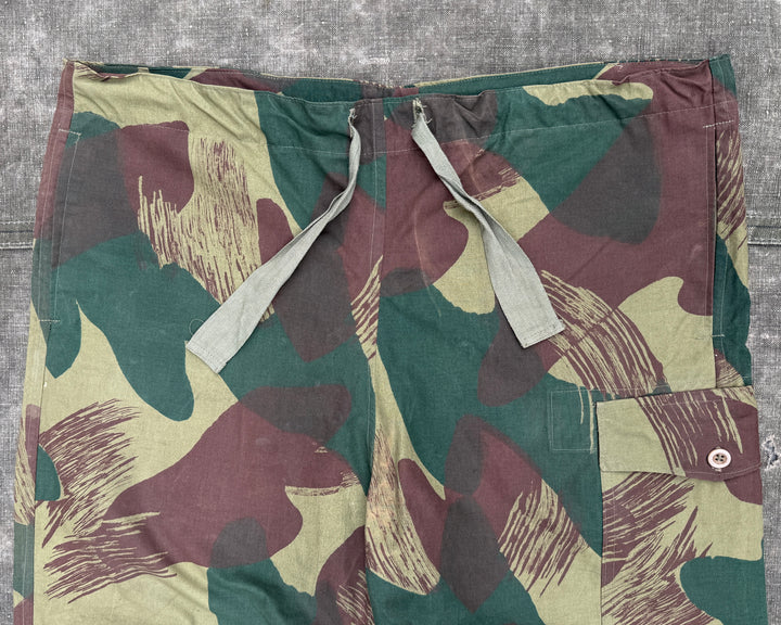 1950's / Belgium Windproof Trousers Brushstroke Camouflage Deadstock.