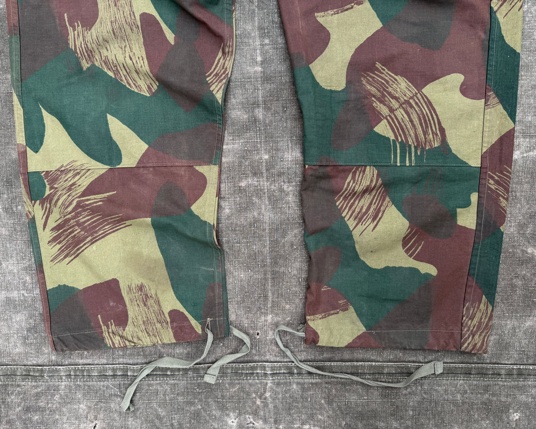 1950's / Belgium Windproof Trousers Brushstroke Camouflage Deadstock.