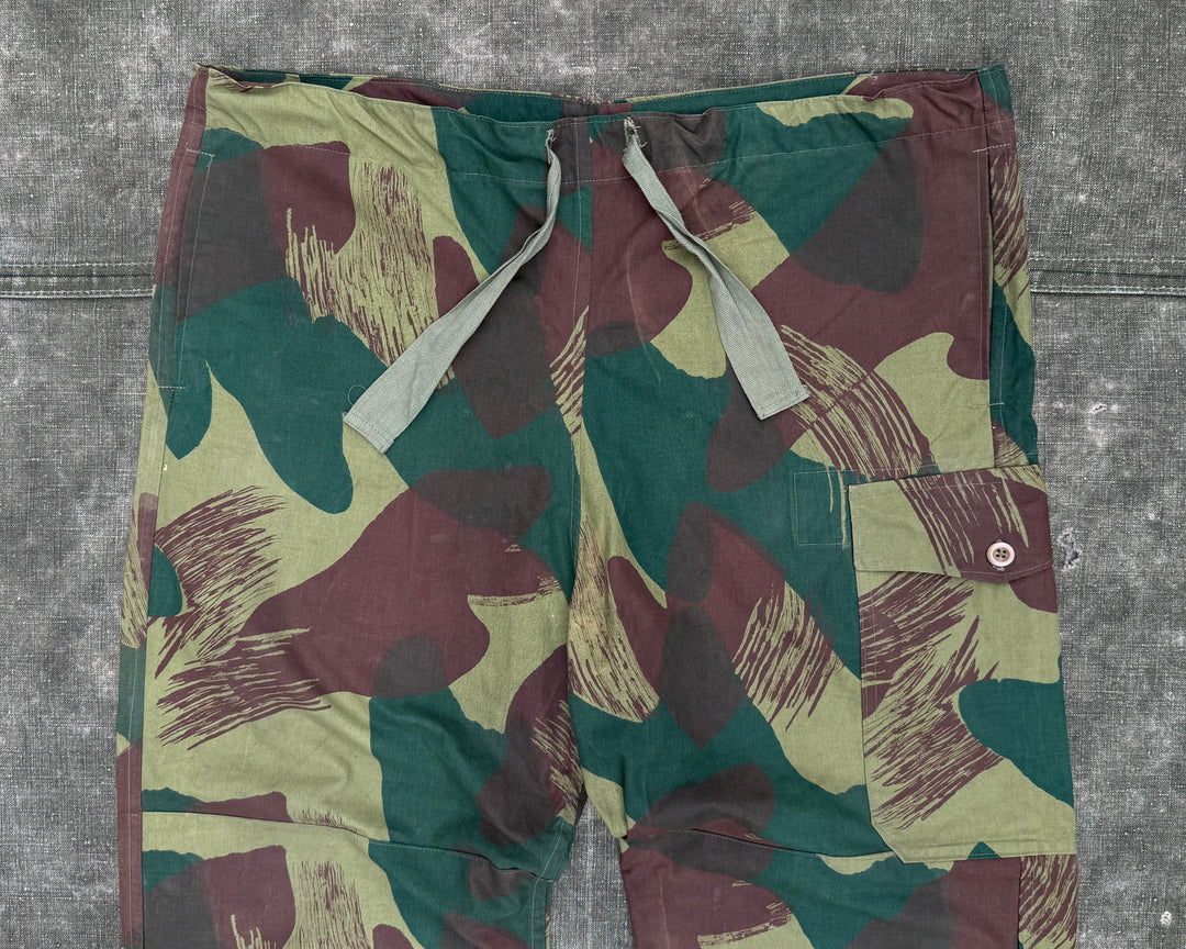 1950's / Belgium Windproof Trousers Brushstroke Camouflage Deadstock.