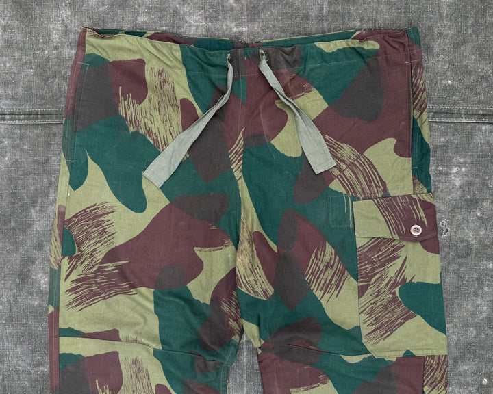 1950's / Belgium Windproof Trousers Brushstroke Camouflage Deadstock.
