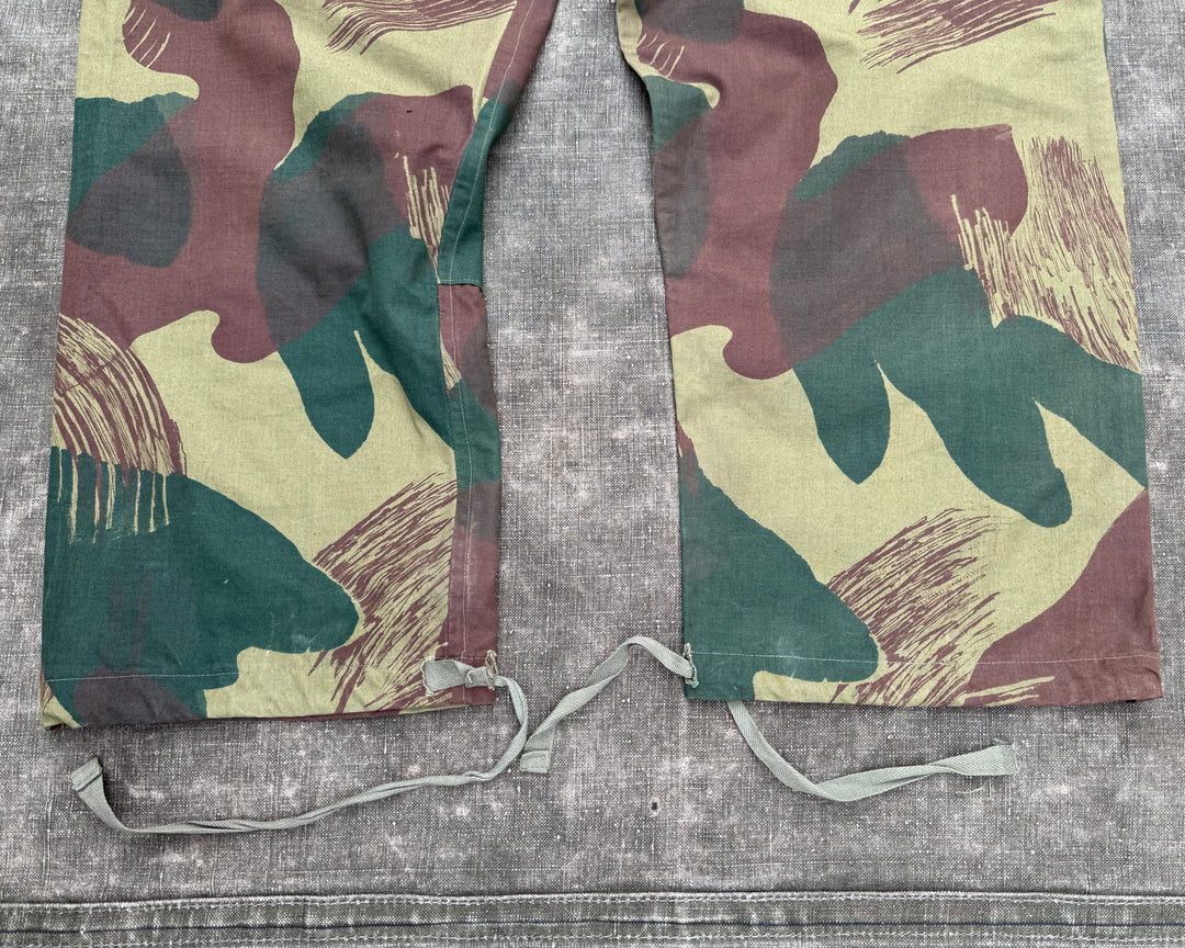 1950's / Belgium Windproof Trousers Brushstroke Camouflage Deadstock.