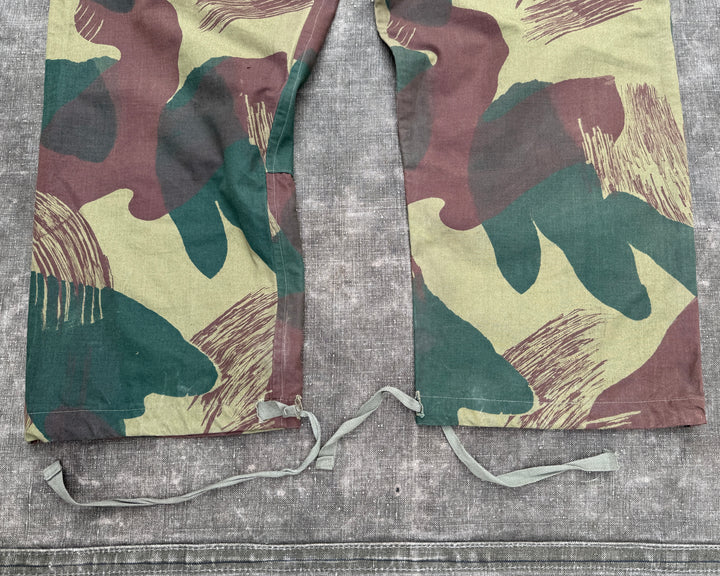 1950's / Belgium Windproof Trousers Brushstroke Camouflage Deadstock.