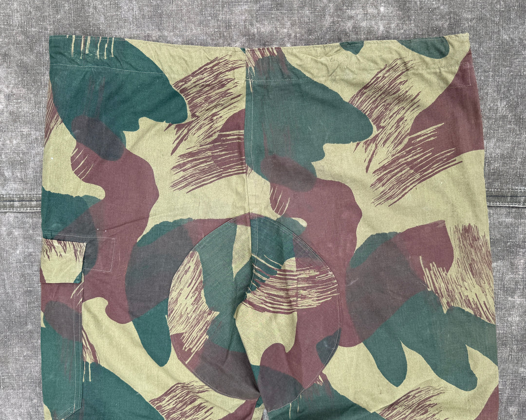 1950's / Belgium Windproof Trousers Brushstroke Camouflage Deadstock.