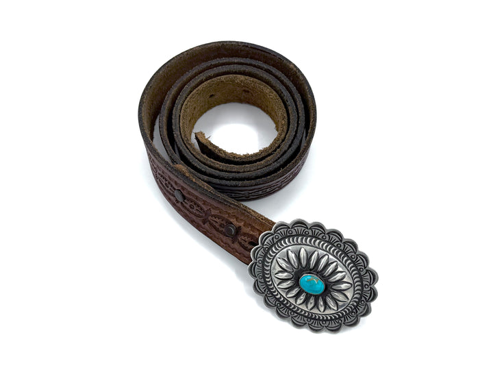 1960's Navajo Belt Silver & Turquoise.