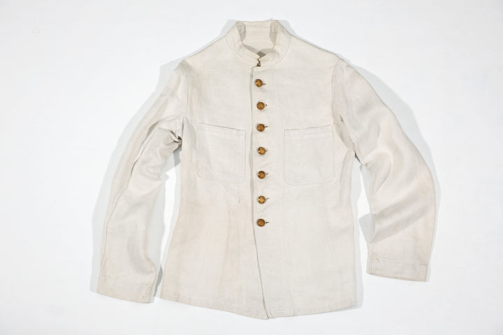 1900's French Army Bourgeron Linen Jacket.