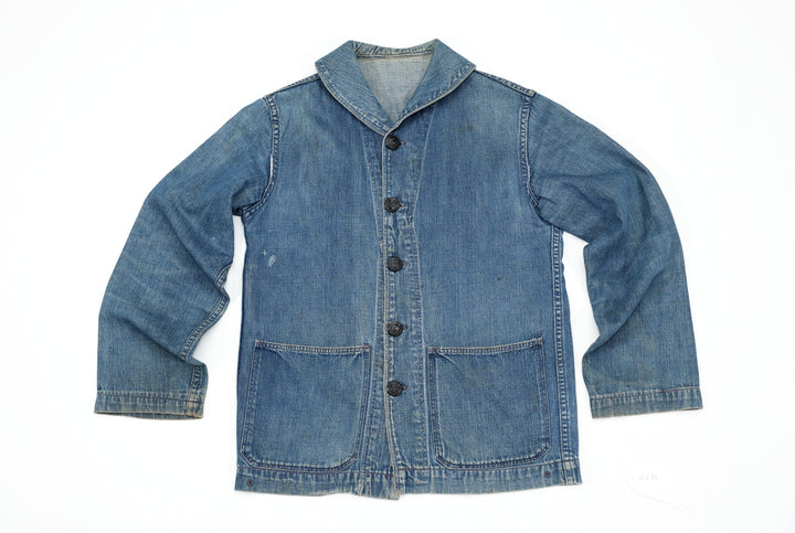 1930's U.S Navy Denim Shawl Jacket.