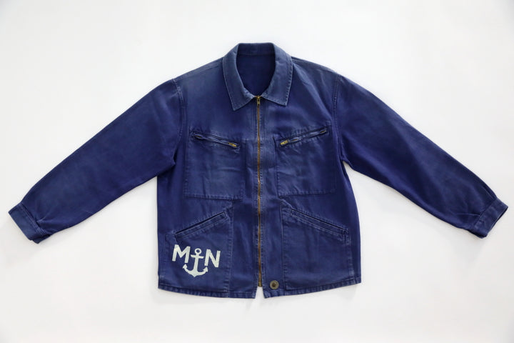 Le Zouave Products French Blue Chore Jacket Marine Nationale.