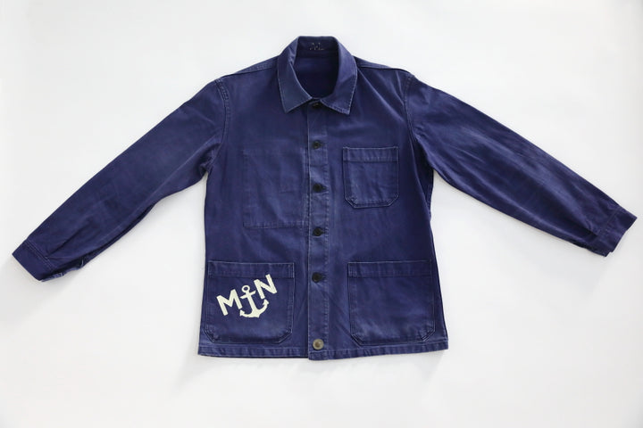 Le Zouave Products French Blue Chore Jacket Marine Nationale.