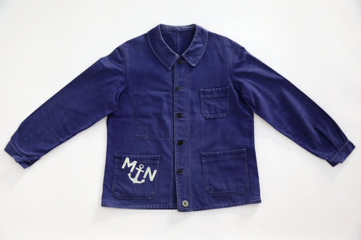 Le Zouave Products French Blue Chore Jacket Marine Nationale.