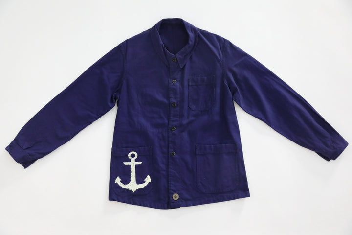 Le Zouave Products French Blue Chore Jacket Marine Nationale.