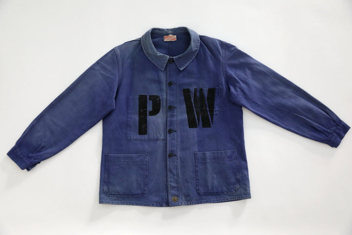 Le Zouave Products French Blue Chore Jacket P.O.W Collection.