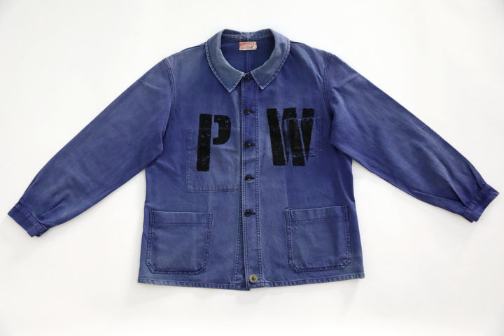 Le Zouave Products French Blue Chore Jacket P.O.W Collection.