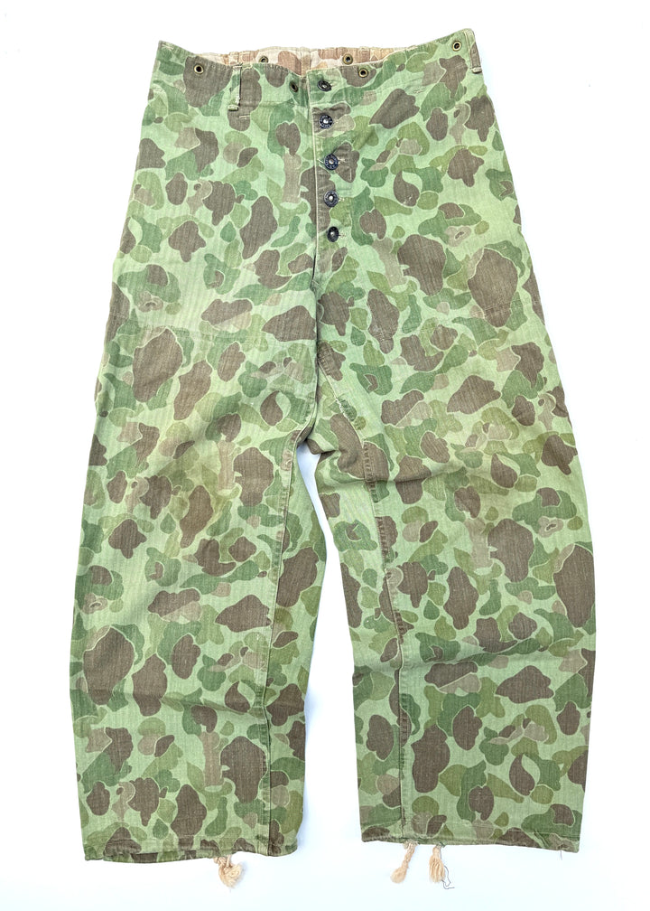 WW2 USMC P-1944 Camouflage Trousers With Stencils.
