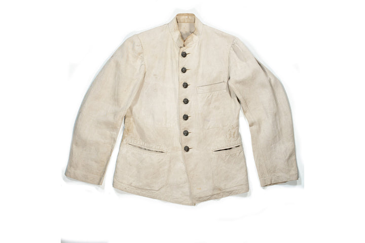 1900's French Army Bourgeron Linen Jacket.