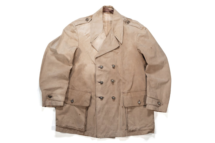 1940's / WW2 French Army Double Breasted Paletot Linen.