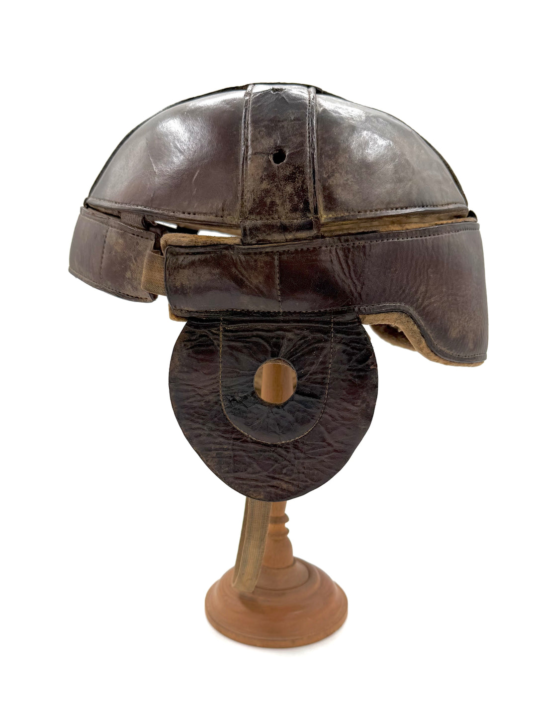 Rare 1910's Harley -Davidson Leather Racing Helmet.