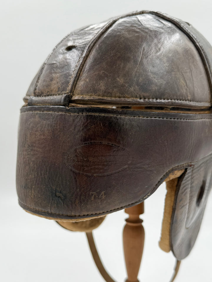 Rare 1910's Harley -Davidson Leather Racing Helmet.