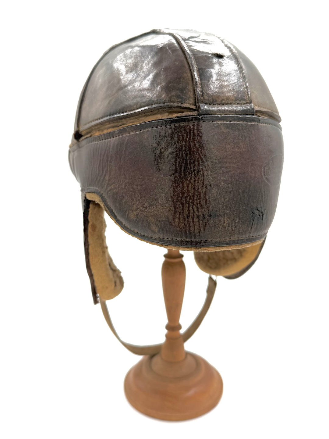 Rare 1910's Harley -Davidson Leather Racing Helmet.