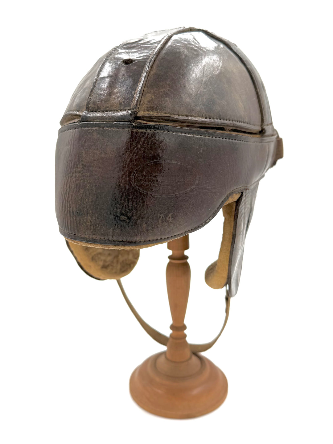 Rare 1910's Harley -Davidson Leather Racing Helmet.