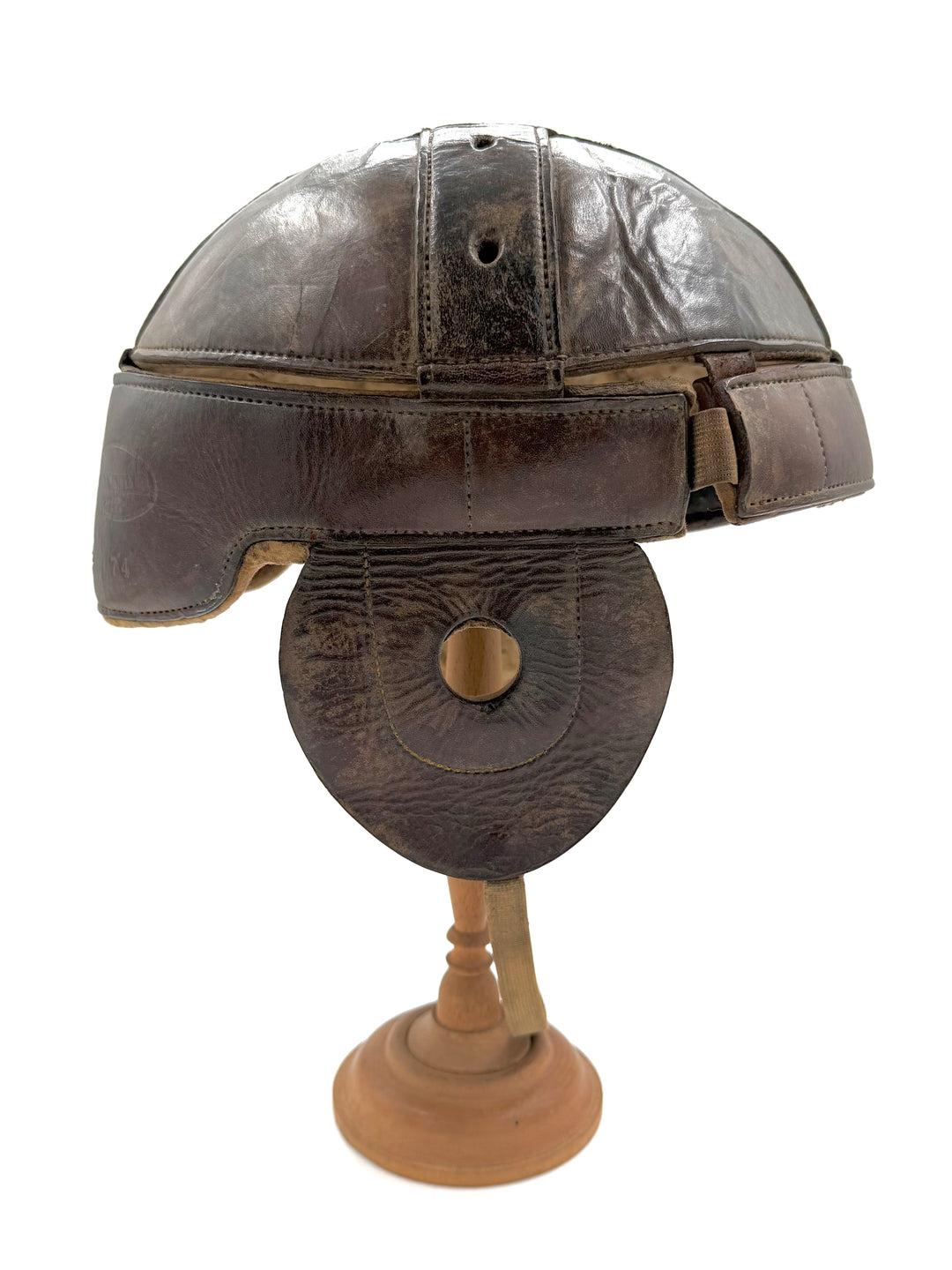 Rare 1910's Harley -Davidson Leather Racing Helmet.