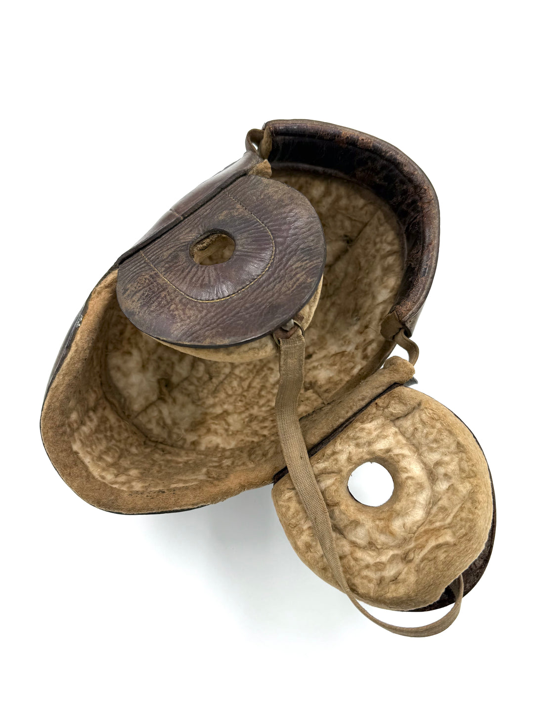 Rare 1910's Harley -Davidson Leather Racing Helmet.