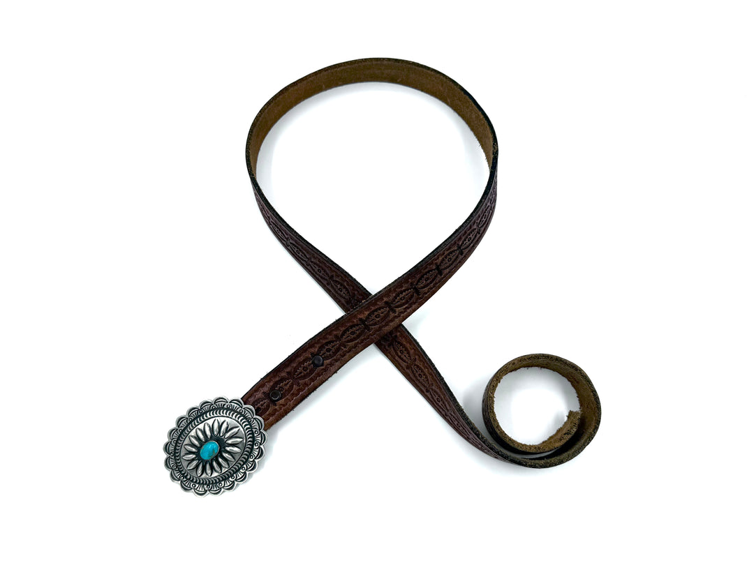 1960's Navajo Belt Silver & Turquoise.