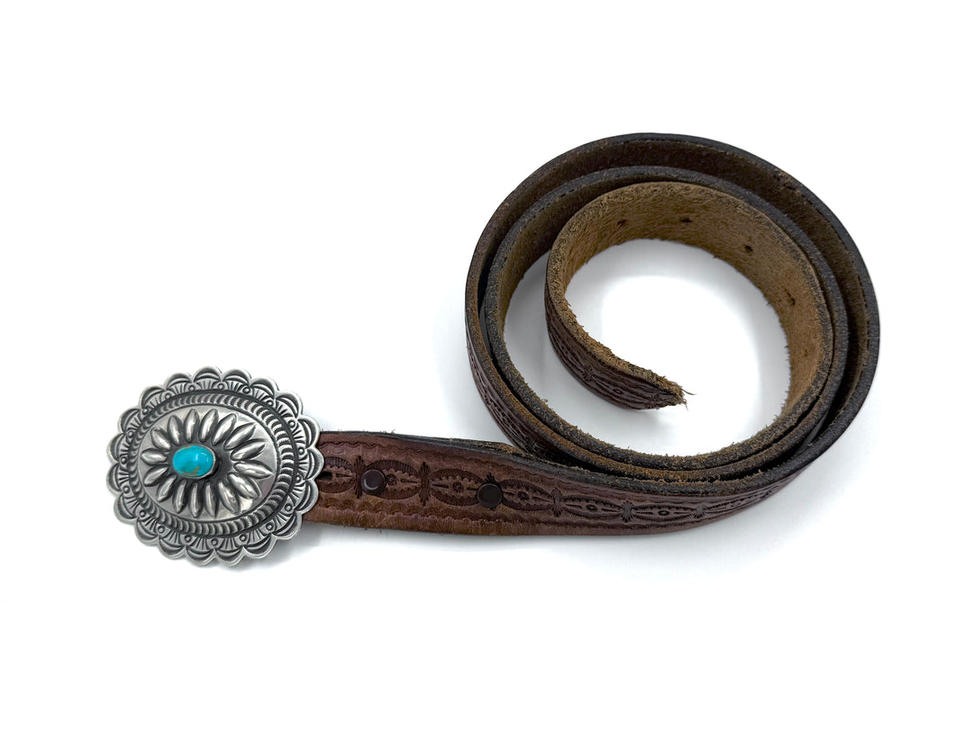 1960's Navajo Belt Silver & Turquoise.