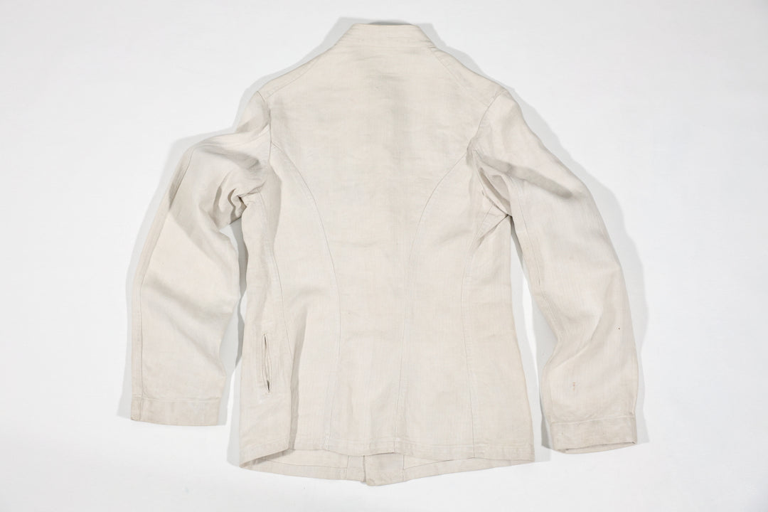 1900's French Army Bourgeron Linen Jacket.