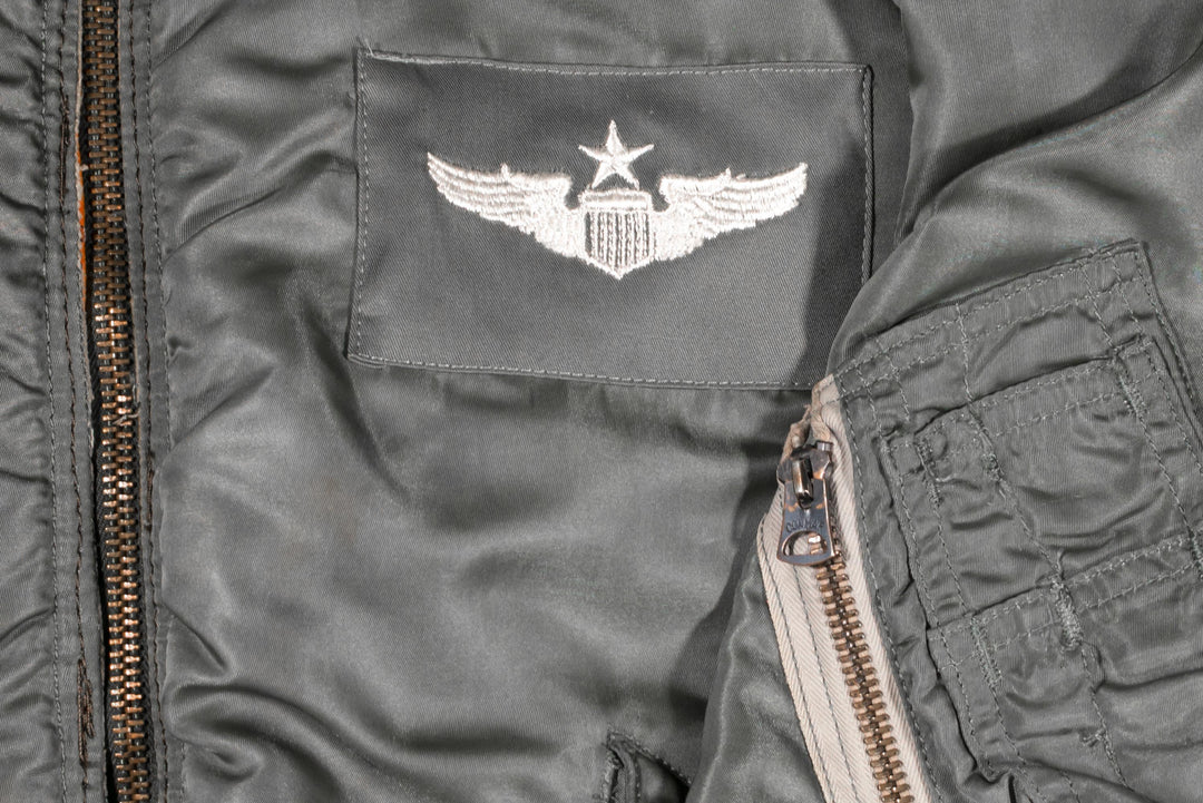 USAF Flight Jacket L-2B Vietnam Patched.