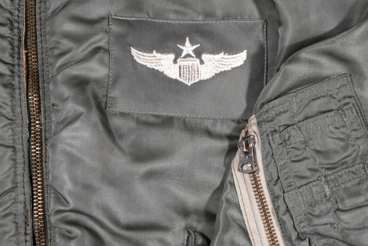 USAF Flight Jacket L-2B Vietnam Patched.