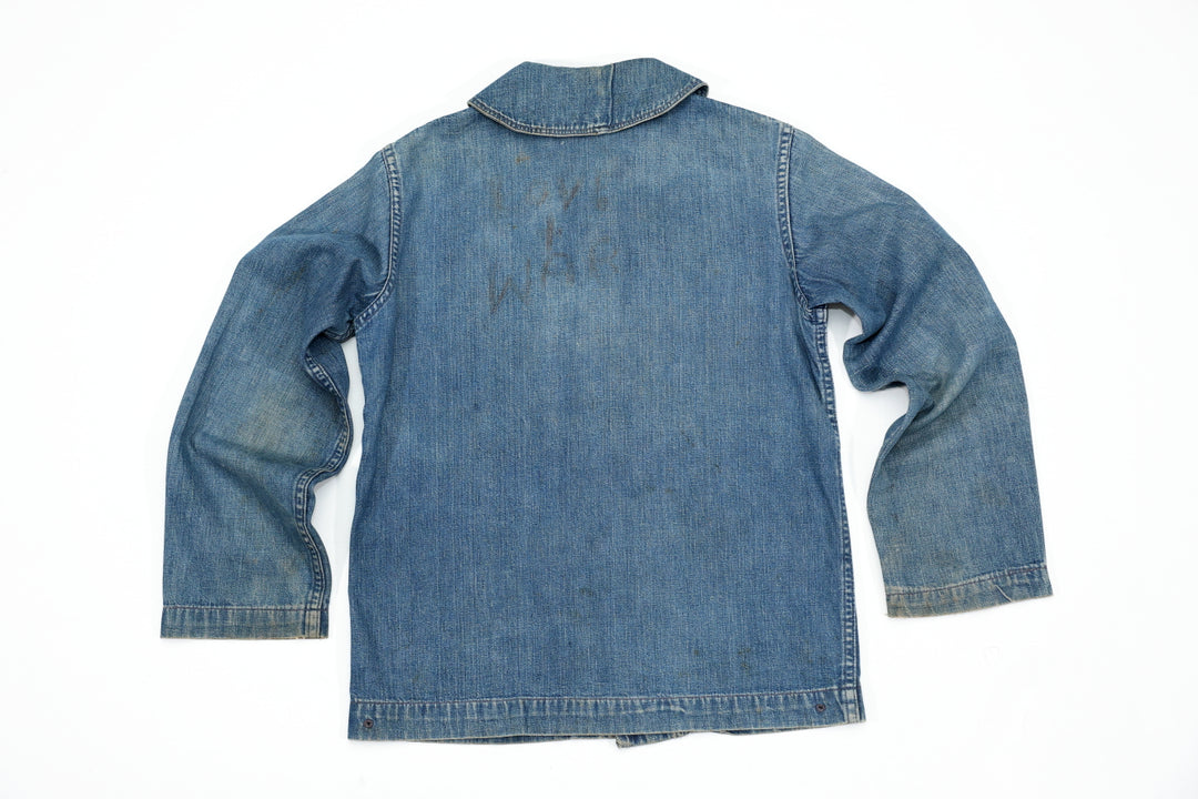 1930's U.S Navy Denim Shawl Jacket.