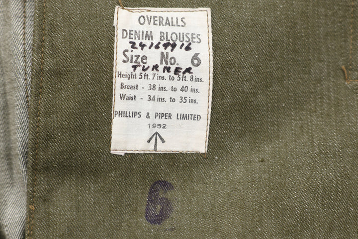 British Denim Battledress Jacket 1952.