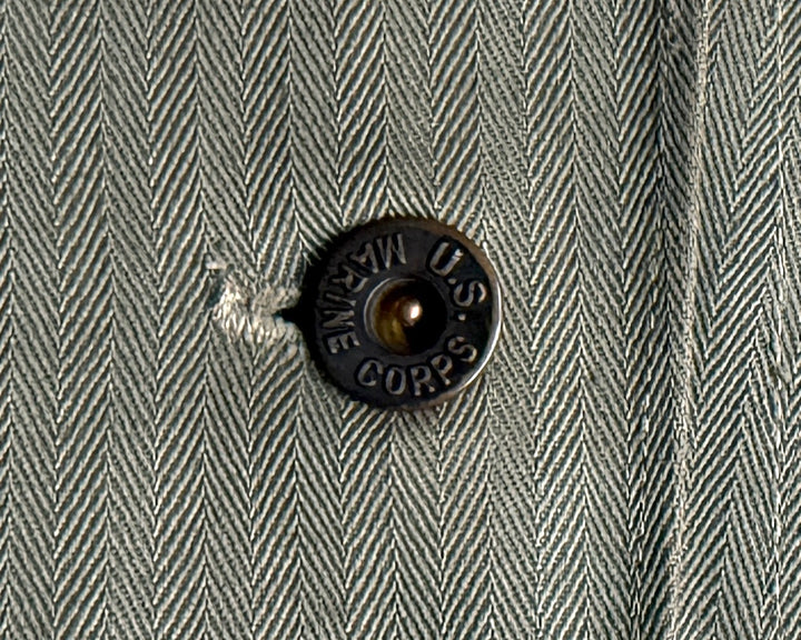 WW2 USMC P-1941 HBT Jacket Named STROUD, MELVIN L.