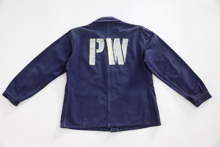 Le Zouave Products French Blue Chore Jacket P.O.W Collection.