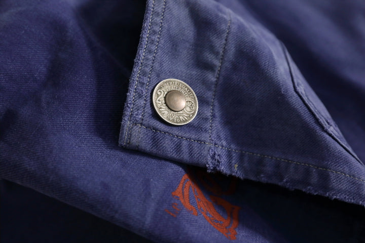 Le Zouave Products French Blue Chore Jacket P.O.W Collection.