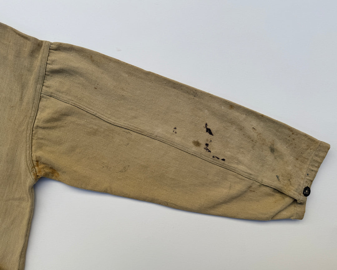 WW1  / 1918 U.S Army Beige Denim Pullover Shirt.