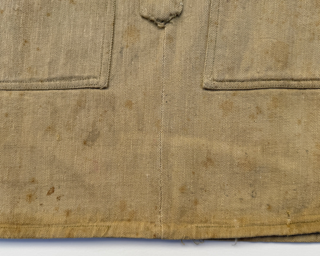 WW1  / 1918 U.S Army Beige Denim Pullover Shirt.
