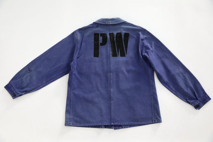 Le Zouave Products French Blue Chore Jacket P.O.W Collection.