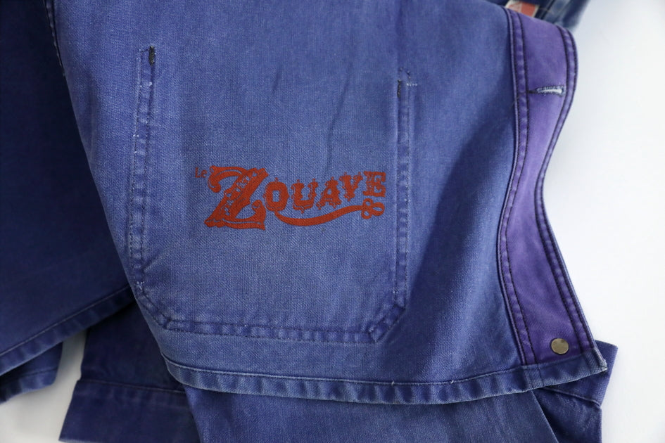 Le Zouave Products French Blue Chore Jacket P.O.W Collection.