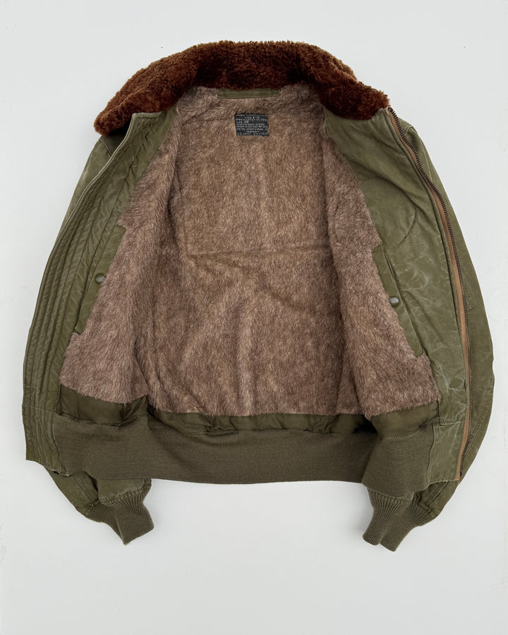 WW2 U.S Army Air Force B-15 Flight Jacket Red Raiders Patched & Blood Chit.