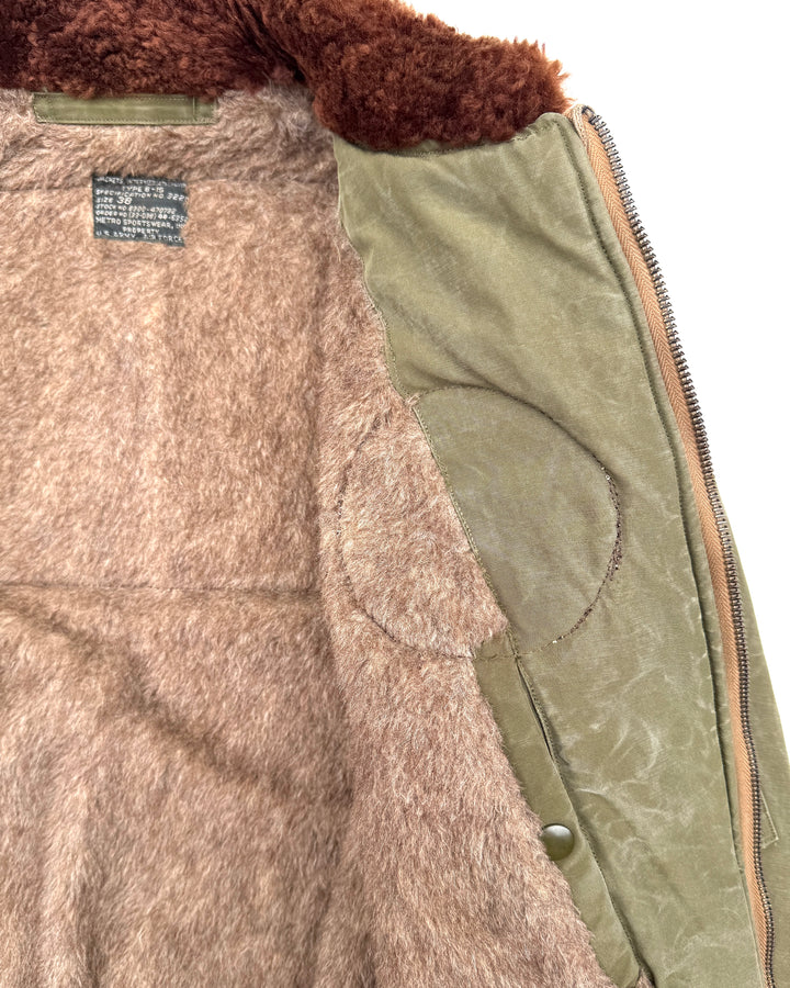 WW2 U.S Army Air Force B-15 Flight Jacket Red Raiders Patched & Blood Chit.