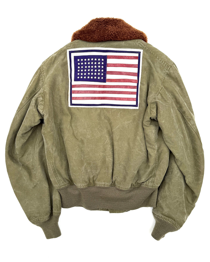 WW2 U.S Army Air Force B-15 Flight Jacket Red Raiders Patched & Blood Chit.