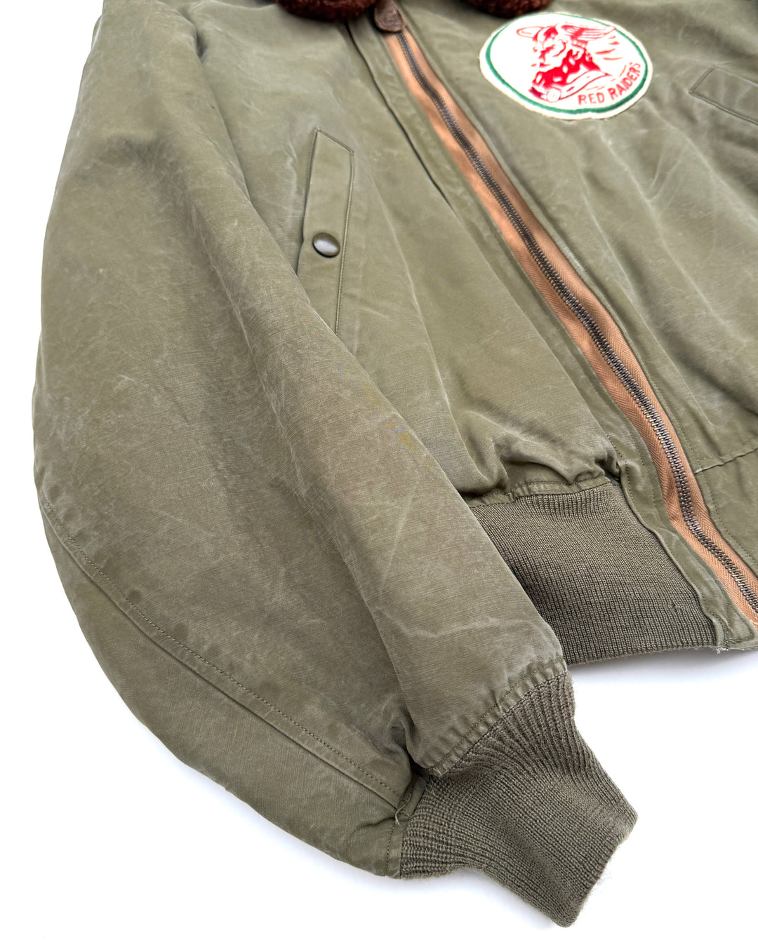 WW2 U.S Army Air Force B-15 Flight Jacket Red Raiders Patched & Blood Chit.