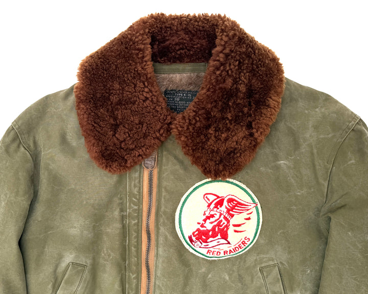 WW2 U.S Army Air Force B-15 Flight Jacket Red Raiders Patched & Blood Chit.