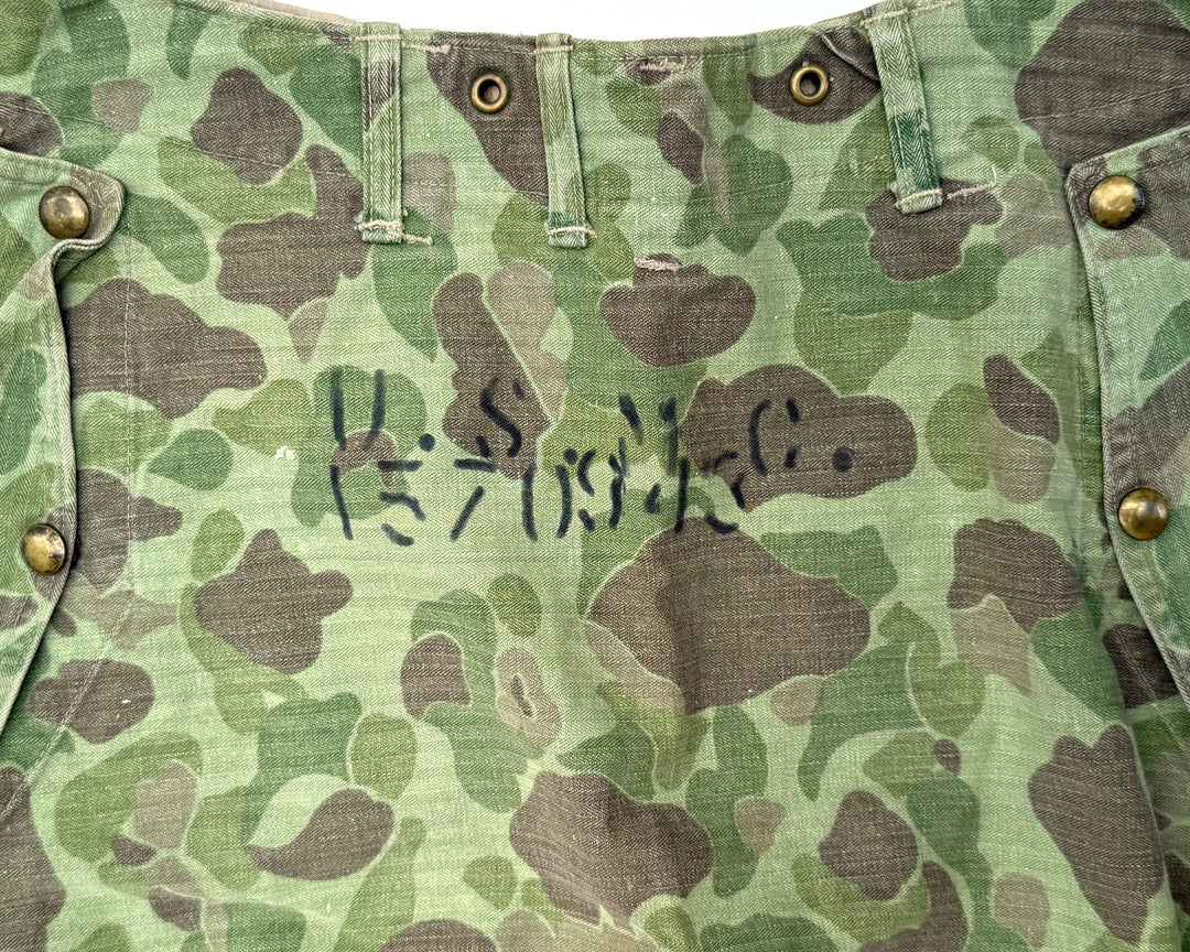 WW2 USMC P-1944 Camouflage Trousers With Stencils.