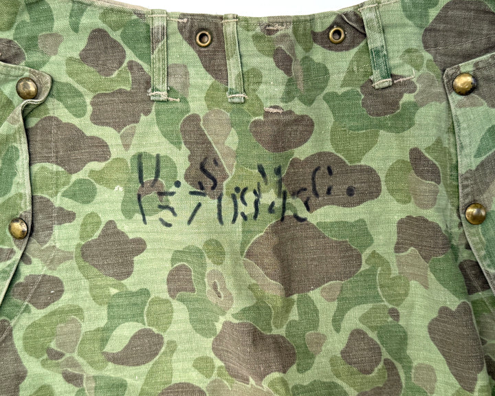 WW2 USMC P-1944 Camouflage Trousers With Stencils.