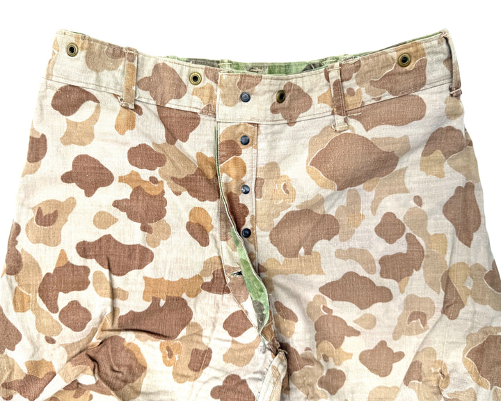 WW2 USMC P-1944 Camouflage Trousers With Stencils.