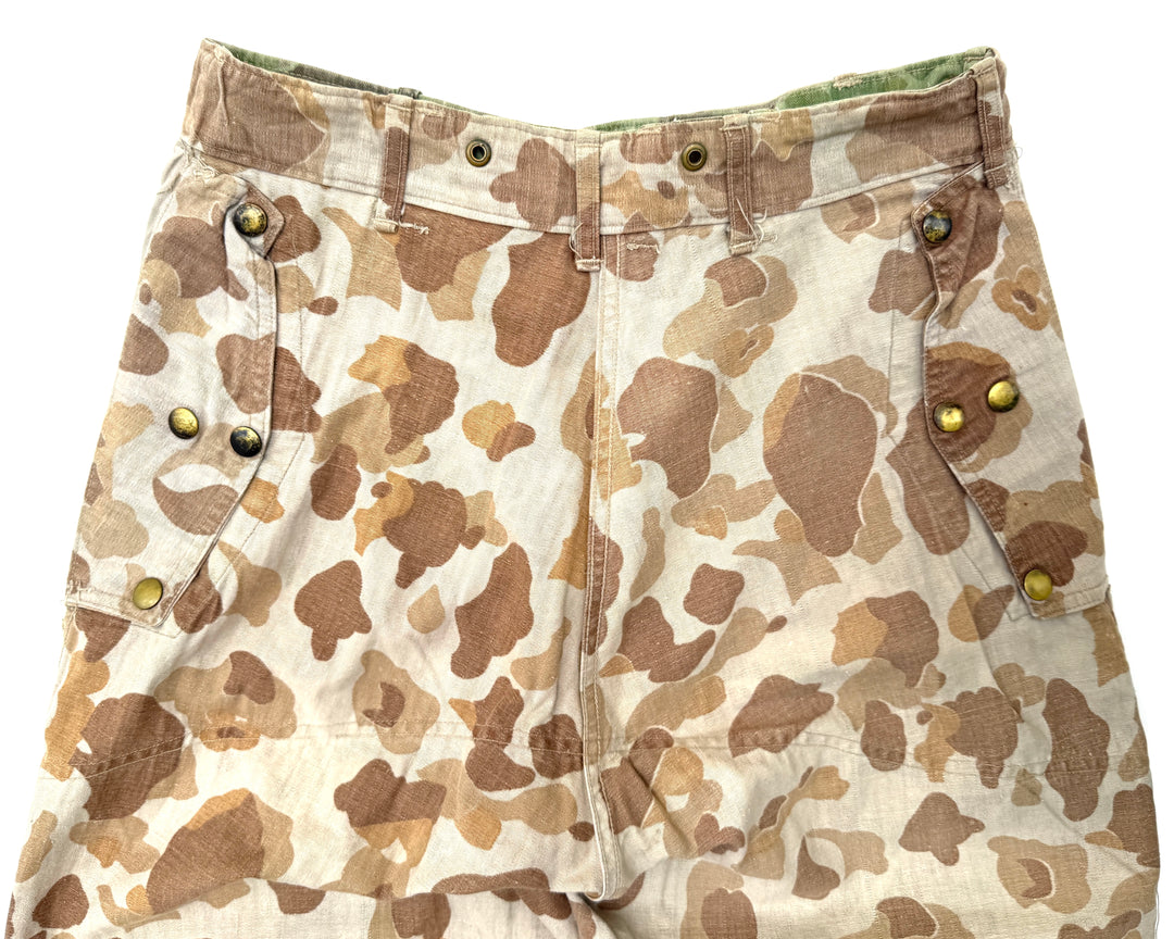 WW2 USMC P-1944 Camouflage Trousers With Stencils.
