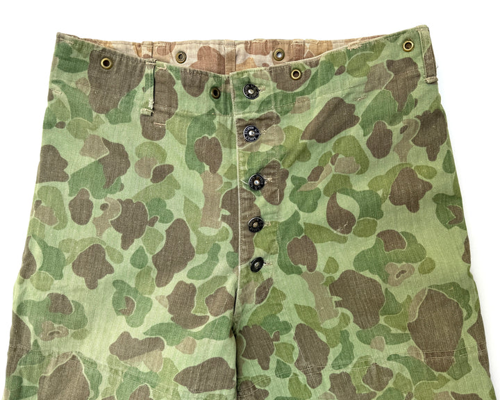 WW2 USMC P-1944 Camouflage Trousers With Stencils.